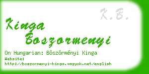kinga boszormenyi business card